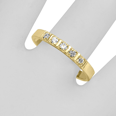 14k Gold Wedding Band Genuine Diamond Ring R1833