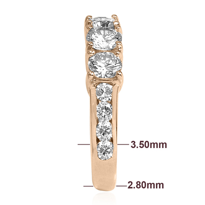 Diamond Engagemen Ring in 14k Pink Gold R1876 Diamond Engagemen Ring in 14k Pink Gold R1876