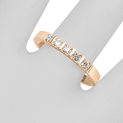 14k Gold Wedding Band Genuine Diamond Ring R1847