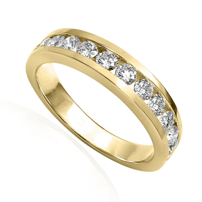 14k Solid Gold Diamond Wedding Band R1881