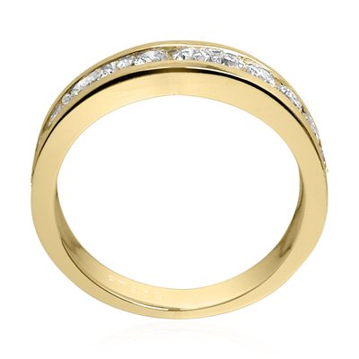 14k Solid Gold Diamond Wedding Band R1881
