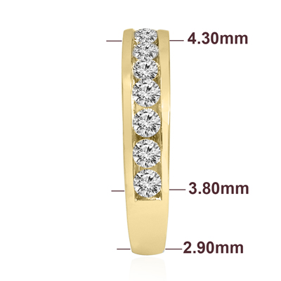 14k Solid Gold Diamond Wedding Band R1881