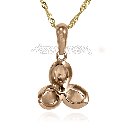 Russian Style Diamond Pendant with 14k Gold Chain P934