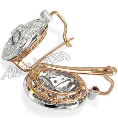 Russian Style Diamond Earrings 18k E1356 Russian Style Diamond Earrings 18k E1356