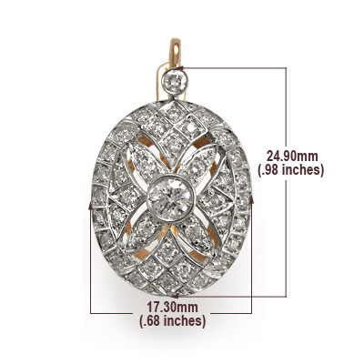 Russian Style Diamond Earrings 18k E1356 Russian Style Diamond Earrings 18k E1356