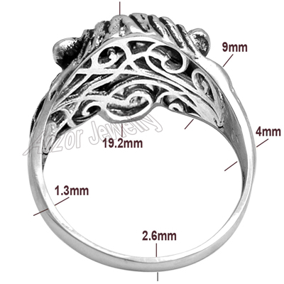 Men's Lion diamond Ring in sterling Silver R1938 Men's Lion diamond Ring in sterling Silver R1938