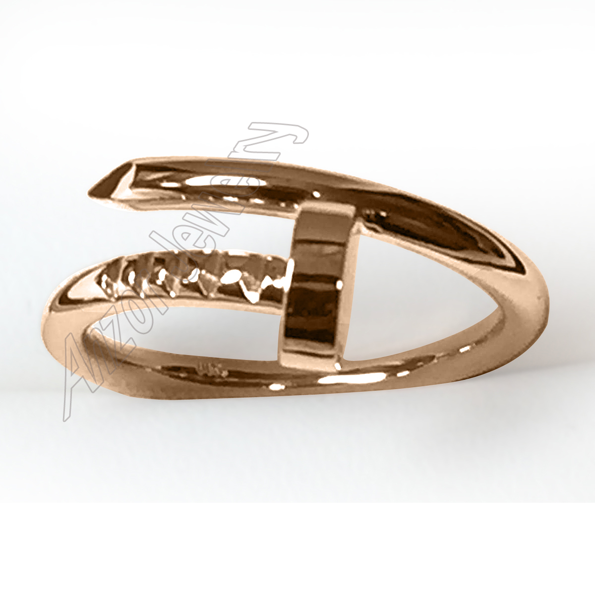 18k Solid Gold Swirl Nail Ring R1955 18k Solid Gold Swirl Nail Ring R1955