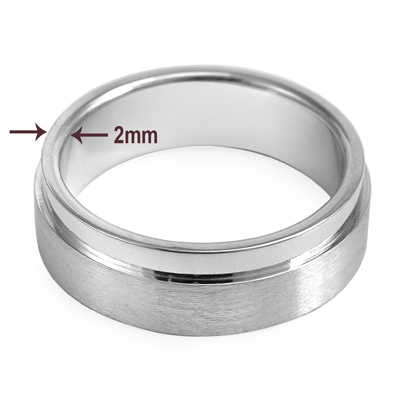 14k White Gold Plain Wedding Band R1893