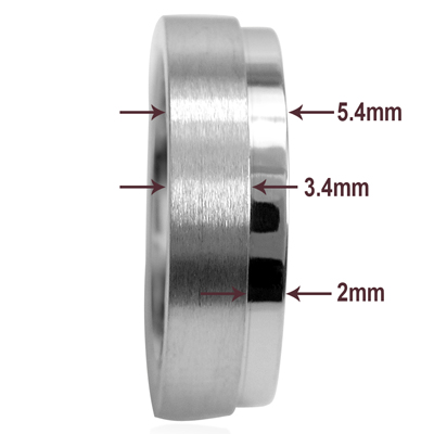 14k White Gold Plain Wedding Band R1893