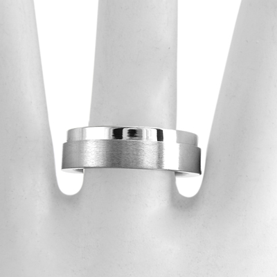 14k White Gold Plain Wedding Band R1893
