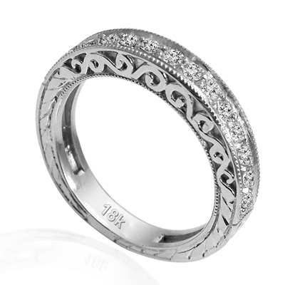 18k Gold Diamond Wedding Band. R1887