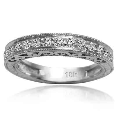 18k Gold Diamond Wedding Band. R1887