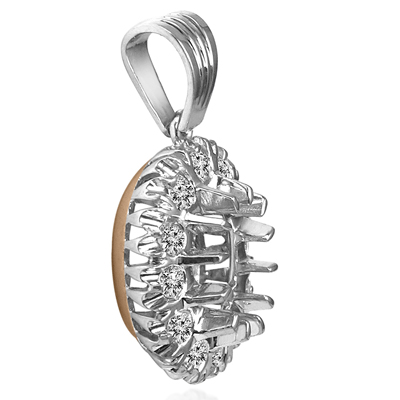 Russian Pendant Diamond Semi Mount  14k P920 Russian Pendant Diamond Semi Mount  14k P920