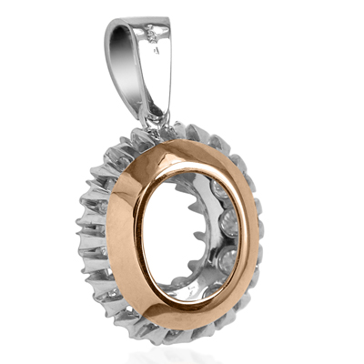 Russian Pendant Diamond Semi Mount  14k P920 Russian Pendant Diamond Semi Mount  14k P920