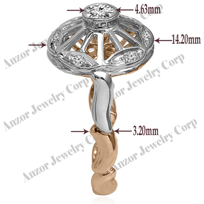 Russian Style Diamond Engagement Ring 585 R1901