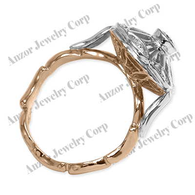 Russian Style Diamond Engagement Ring 585 R1901