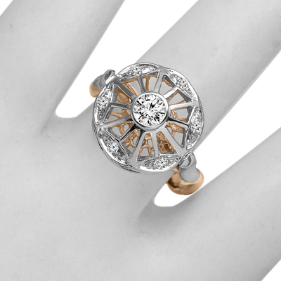 Russian Style Diamond Engagement Ring 585 R1901