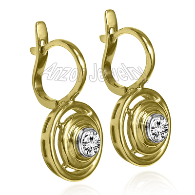 Russian Style Diamond Earrings in 18K Gold E1311 Russian Style Diamond Earrings in 18K Gold E1311