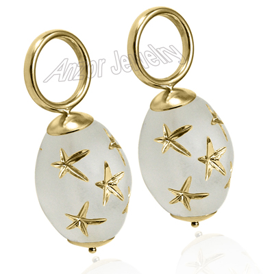 14k Gold Star Bead Charms E1332 14k Gold Star Bead Charms E1332