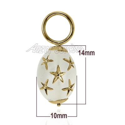 14k Gold Star Bead Charms E1332 14k Gold Star Bead Charms E1332