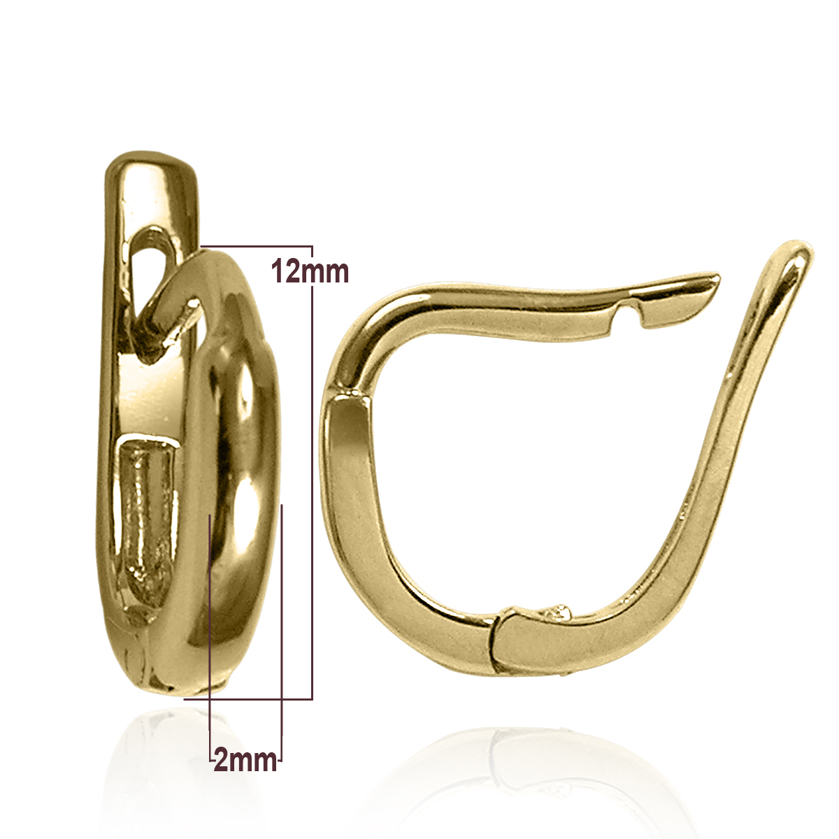 Russian Style Earrings 14k Gold E1387