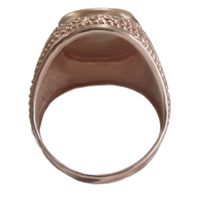Men's 14k Rose Gold Signet Engravable Ring R1973