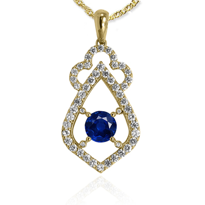 Russian Style Diamond Pendant 585 14k P928 Russian Style Diamond Pendant 585 14k P928