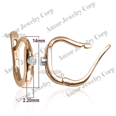 for girl Diamond Earrings 14k Gold E1323