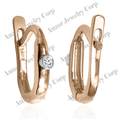 for girl Diamond Earrings 14k Gold E1323