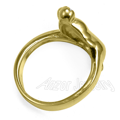 18k Solid Gold Ring Human Feet Ring R1925 18k Solid Gold Ring Human Feet Ring R1925