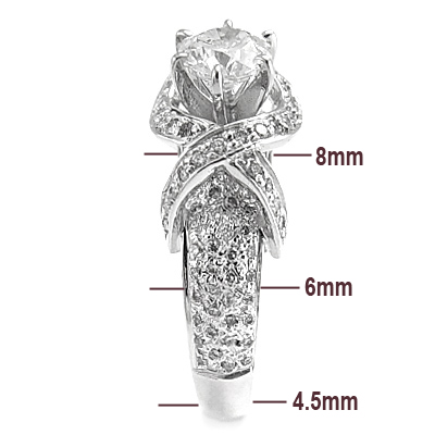 Platinum Diamond Anniversary Ring 1.90CT R1921