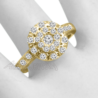 14k Yellow Gold Russian Style Diamond Ring #R1931
