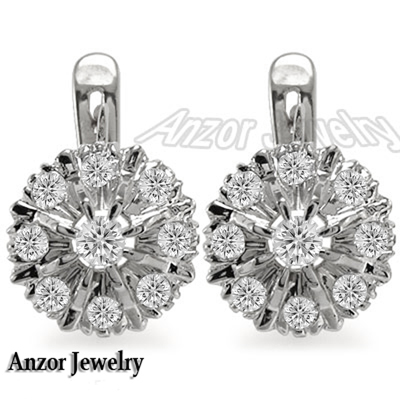 14k Gold Lab Created Diamond Malinka Earrings 14k Gold Lab Created Diamond Malinka Earrings