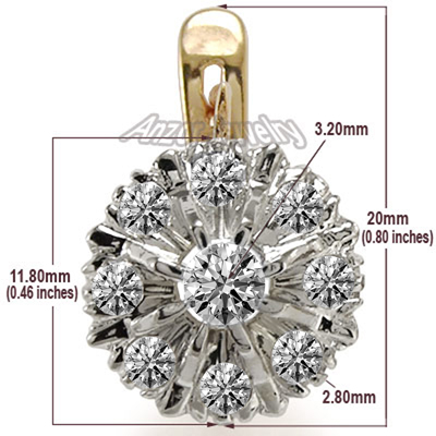 14k Lab Grown Daimond Earring Russian Style 585