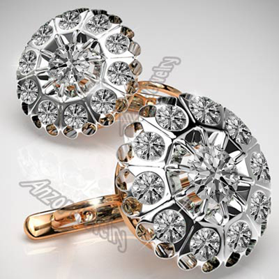 14k Gold Lab Grown Diamond Malinka Earrings 585