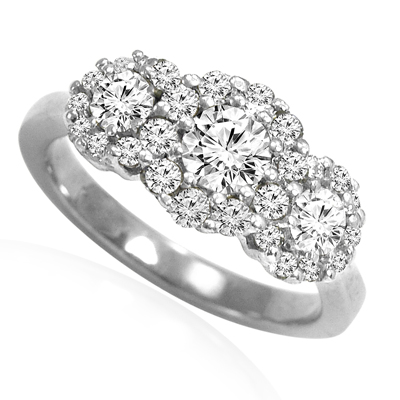 18k Gold Genuine Diamond Anniversary Ring #R2021