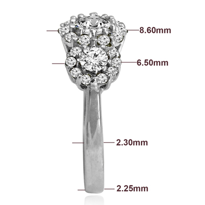 18k Gold Genuine Diamond Anniversary Ring #R2021