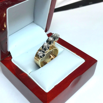 Style 14k Yellow & White Gold Diamond Ring