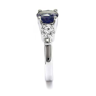 Ceylon Sapphire and Diamond Ring in 14k Gold