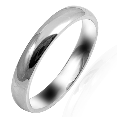 Men's Platinum Plain comfort fit  Wedding Band Ring