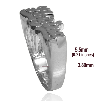 14k Solid White Gold Lady Name Ring 14k Solid White Gold Lady Name Ring