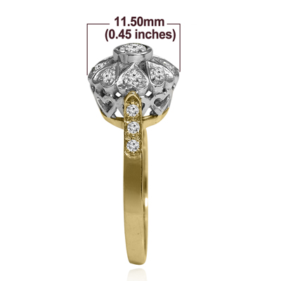 14K Gold Genuine Diamond Russian Style ring 14K Gold Genuine Diamond Russian Style ring