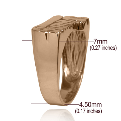 14k Solid Rose Gold Trump Name Ring 14k Solid Rose Gold Trump Name Ring