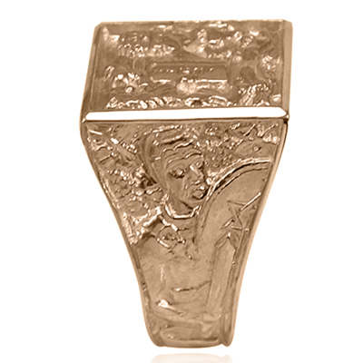 14K Solid Rose Gold The Ten Commandments Men's Ring 14K Solid Rose Gold The Ten Commandments Men's Ring