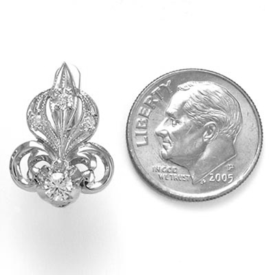 Russian Vintage Style Diamond Earrings 585 #E1447