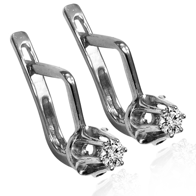 European Style Diamond Earrings  585 E132