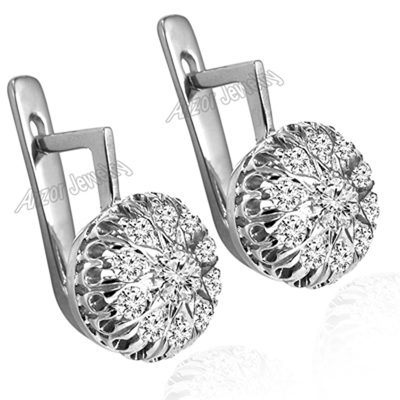 14k Solid Gold Diamond Malinka Earrings #E1678