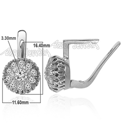 14k Solid Gold Diamond Malinka Earrings #E1678