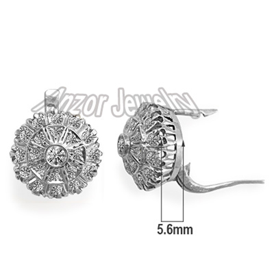 14k SOLID Gold Lab Grown Diamond Russian style Earrings F VS1 #E1762