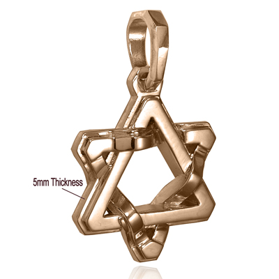 14k Gold Jewish Star of David Pendant